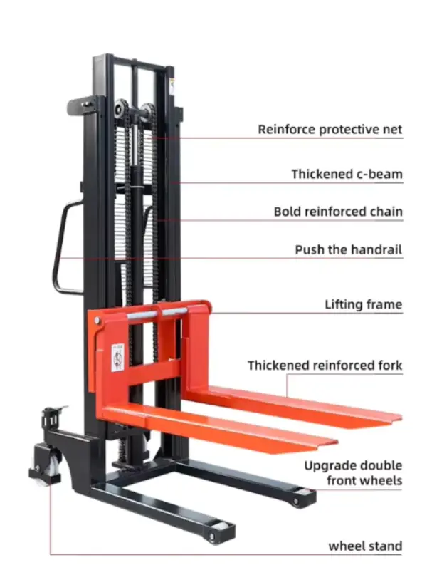 hydraulic stacker detail