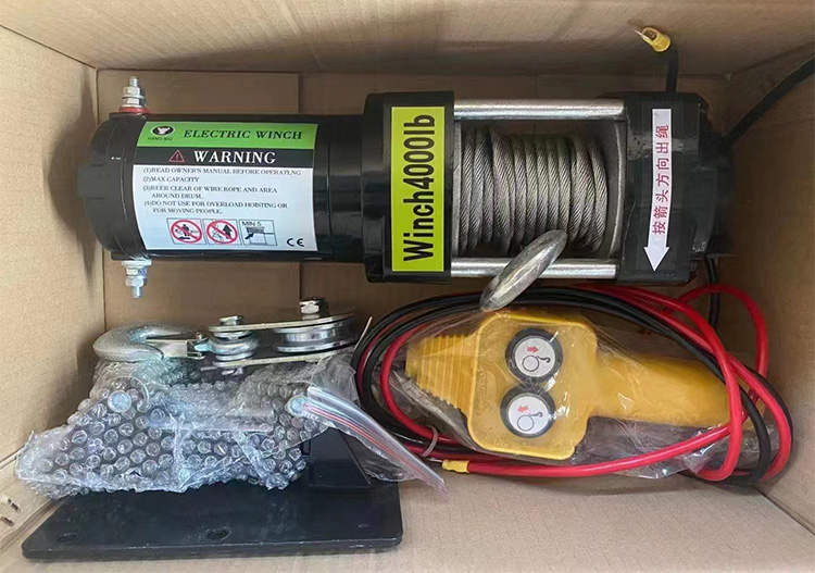 4000 lb vehicle electric winches