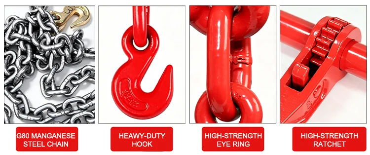 G80 Manganese Steel High Strength Ratchet Load Binder